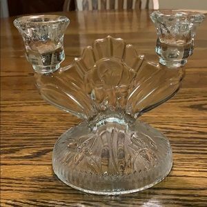 Depression Glass Candle Holder